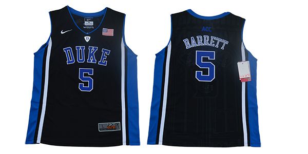 Youth Duke Blue Devils 5 Barrett Black Elite Nike NBA NCAA Jerseys